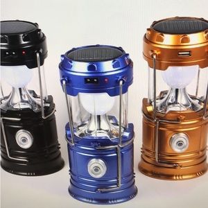 Solar charger with LED lamp